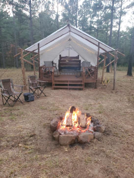 our glamping tent